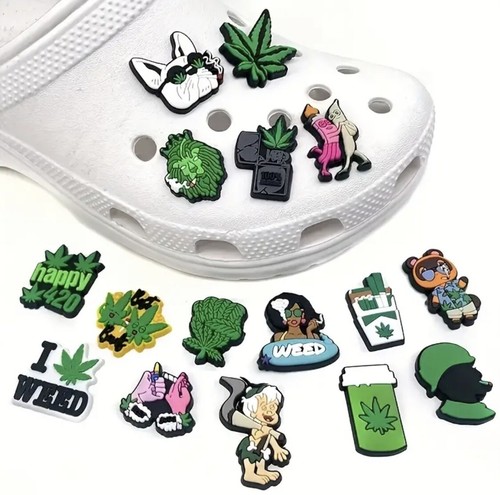 16 pcs Weed Shoe Charms For Crocs. Stoner Shoe Charms. - Picture 3 of 3