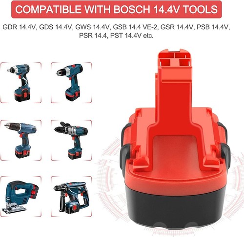 2x 14.4V 5.0Ah Ni-MH Battery for Bosch PSR BAT038 BAT040 BAT041 BAT140 BAT159 - Picture 7 of 9
