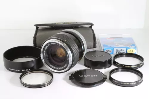 RARE [Mint] "O" CONCAVE CANON FD 35mm F2 CHROME NOSE Ver. I from Japan B387