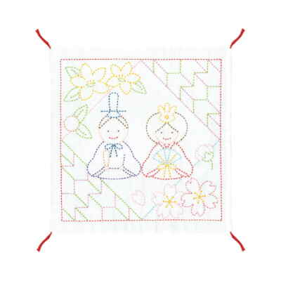 Olympus Sashiko Stickpackung ''Hana Fukin Hinamatsuri Puppenfestival'', Stoff bedr