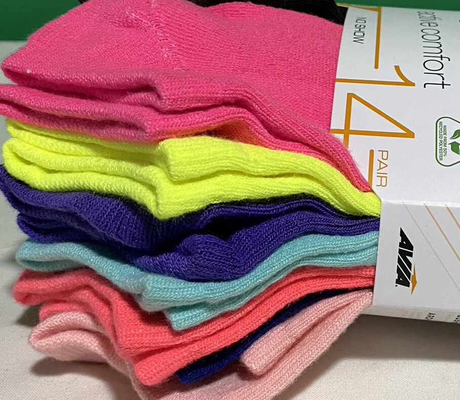 SAOLA Calze AVIA DONNA Active Comfort No Show 14 PAIA scarpa misura 4 9 suola ammortizzata nuove