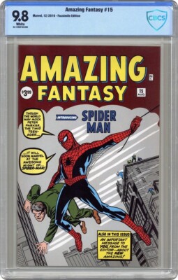 【激レア】Amazing Fantasy #15 Facsimile CGC Amazing Fantasy #15 NM/M 9.8⛓️NO BARCODE⛓️CBCS Facsimile
