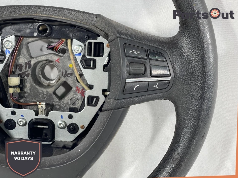 BMW 535i 2011-2016 OEM 550i F10 F11 F01 F02 volante cuero negro OEM Foto 4 de 4