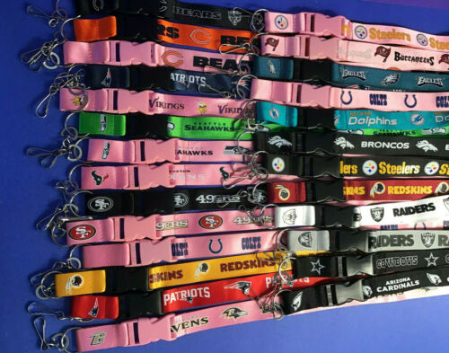 NFL Breakaway Lanyard Keychain Selection  - Picture 1 of 28