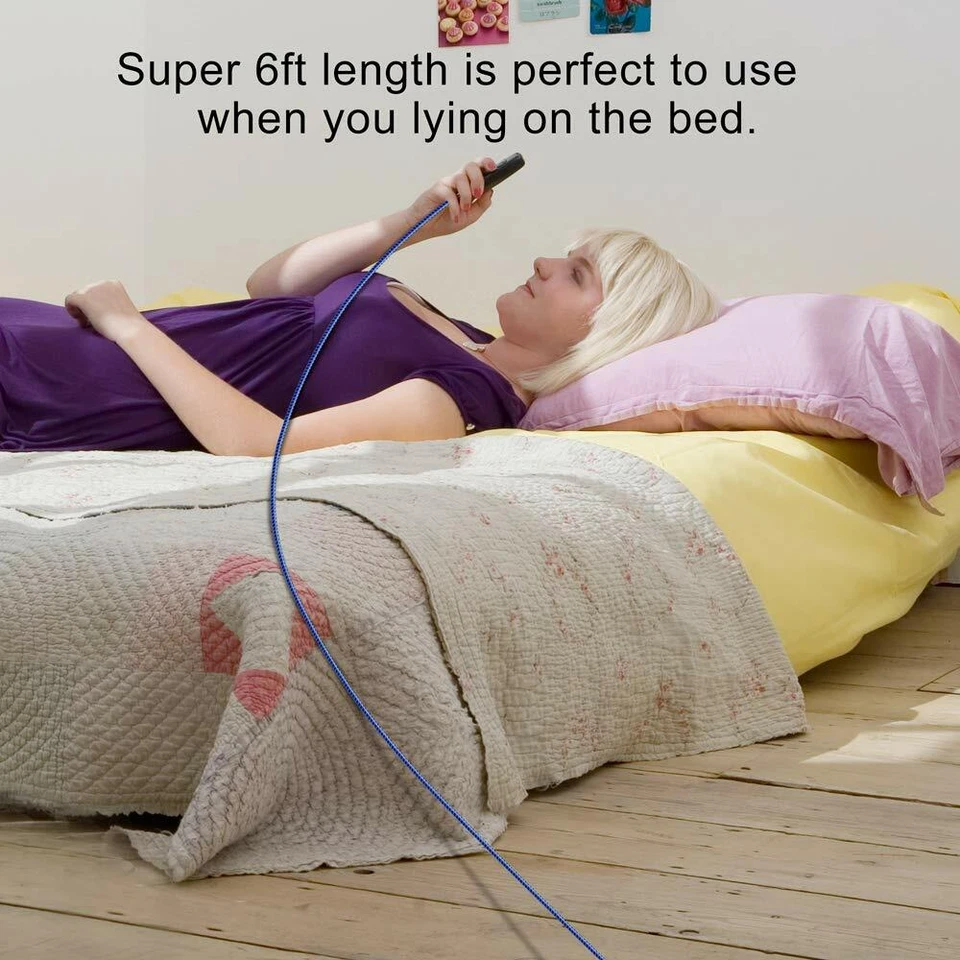 3 PACK 6ft 90 Degree Angle Fast Charging Cable Rapid Charger Charge Sync Cord - Image 3 of 4