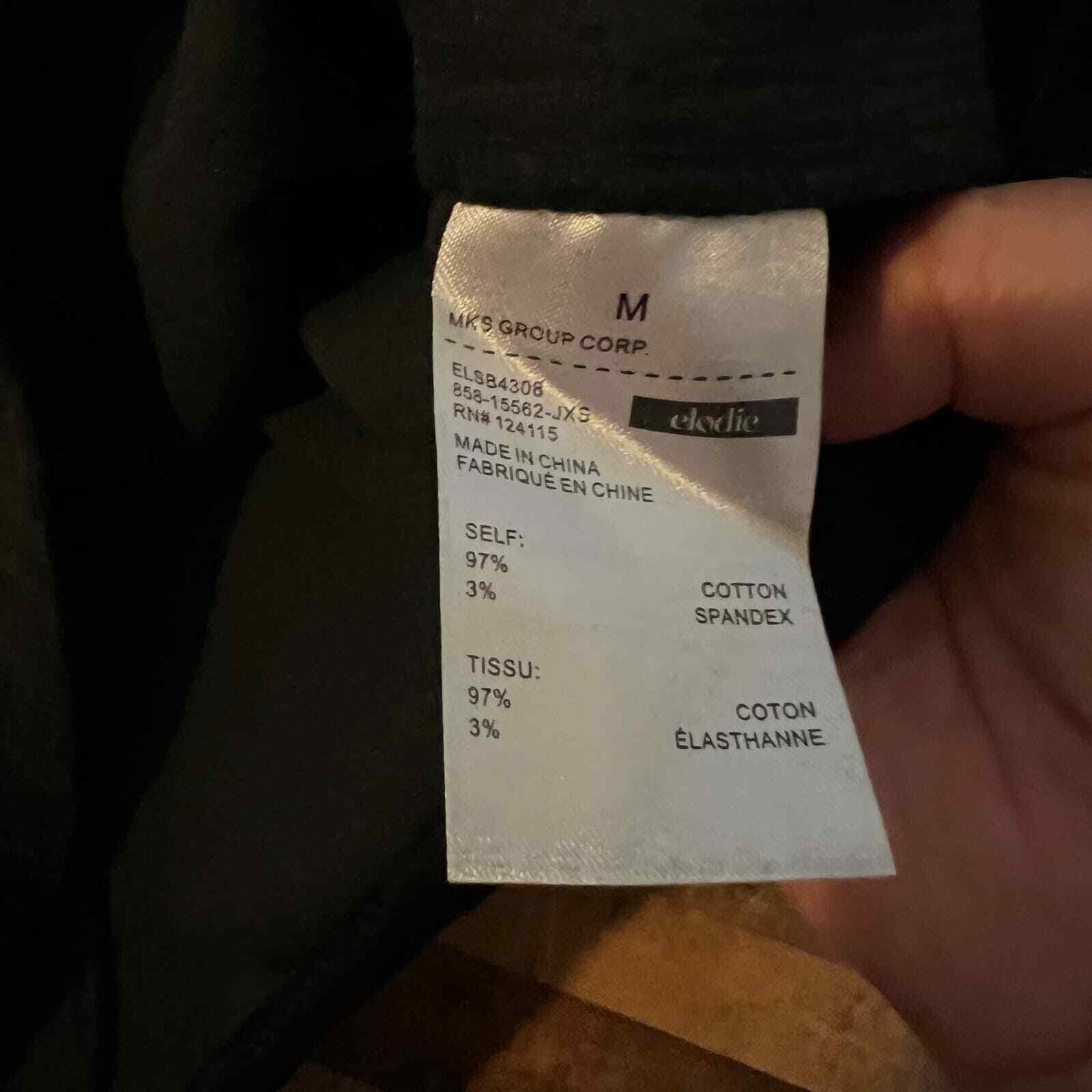 Elodie Black Corduroy Mini Skirt Womens Size M Cotton Blend New with Tags