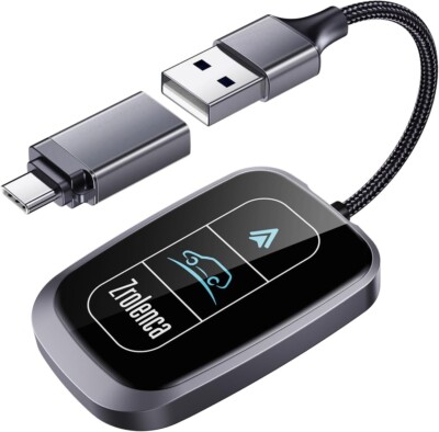 Zrolenca Android (11+) Auto Wireless Adapter for Car Converts Wired to Wireless