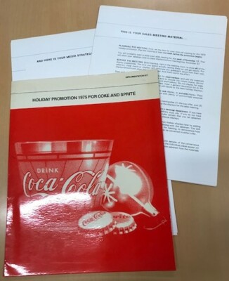 Coca-Cola implementation Kit HOLIDAY PROMOTION 1975 FOR COKE AND SPRITE