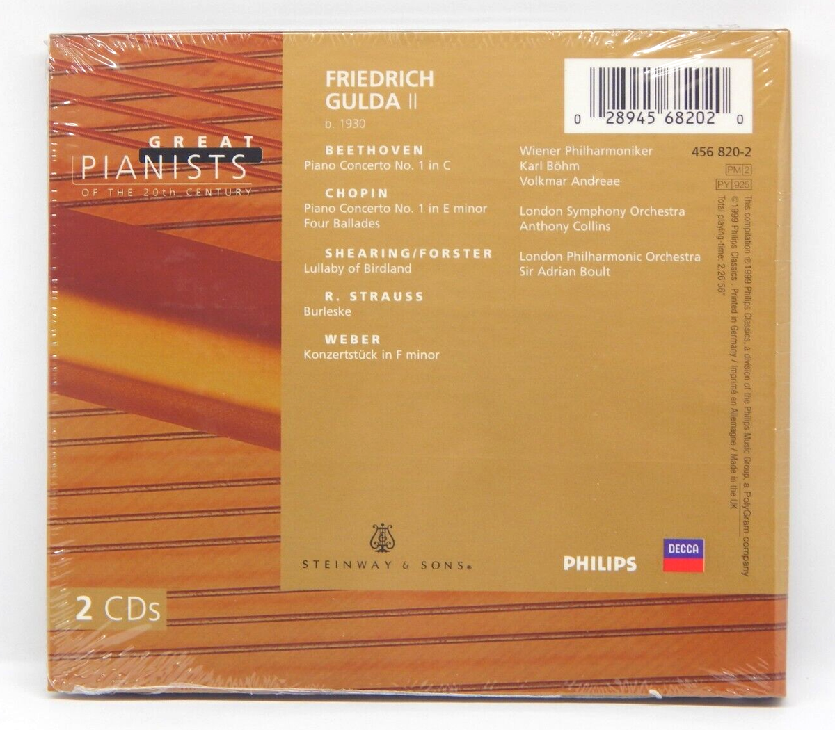 Friedrich Gulda 2 (CD, Apr-1999, 2 Discs, Philips) for sale online