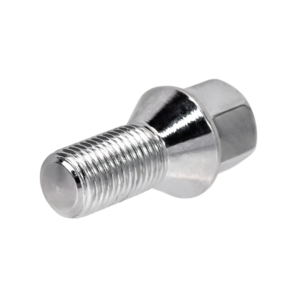 20PC Chrome 14x1.5 Cone Seat Wheel Lug Bolt 45mm Overall for Volkswagen Stock Q7 - Image 4 of 4