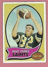                                    1970 TOPPS DAVE PARKS FOOTBALL CARD #74