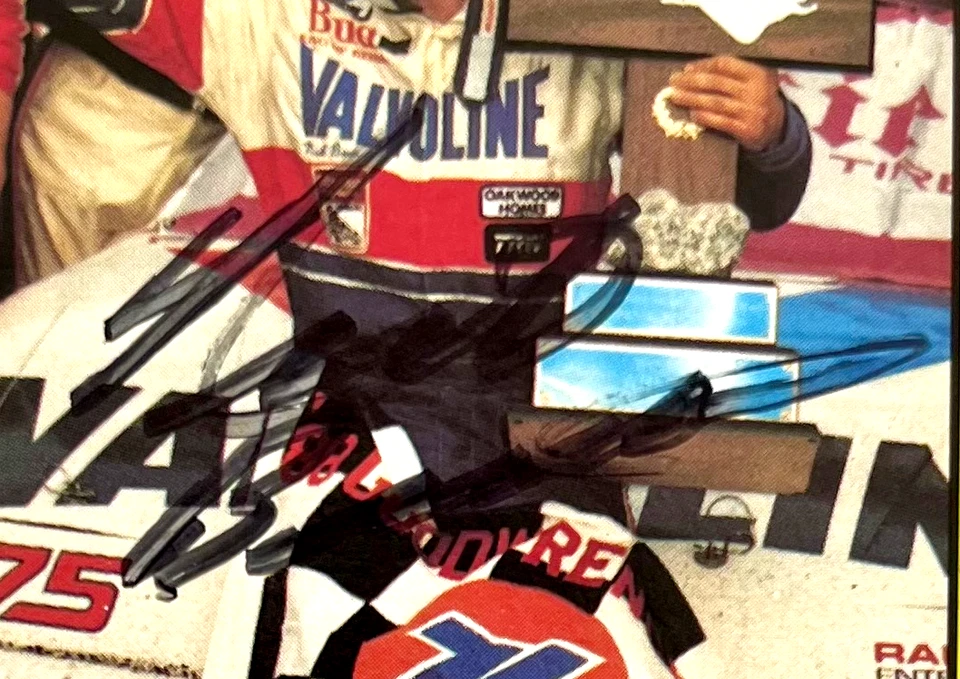 Neil Bonnett NASCAR 1989 Maxx #143 North Carolina Win Autographed Signed - Image 2 of 4