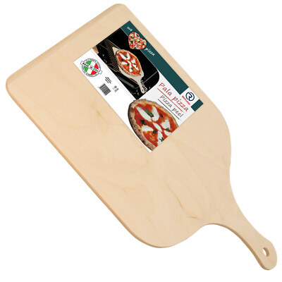 Pala Tagliere Vassoio Per Pizza In Legno Di Betulla 30 x 42 Cm Con  Impugnatura | eBay