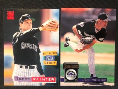 MLB - Lance Painter 1994 Topps Stadium Club ML Debut & 1994 Donruss - Rockies