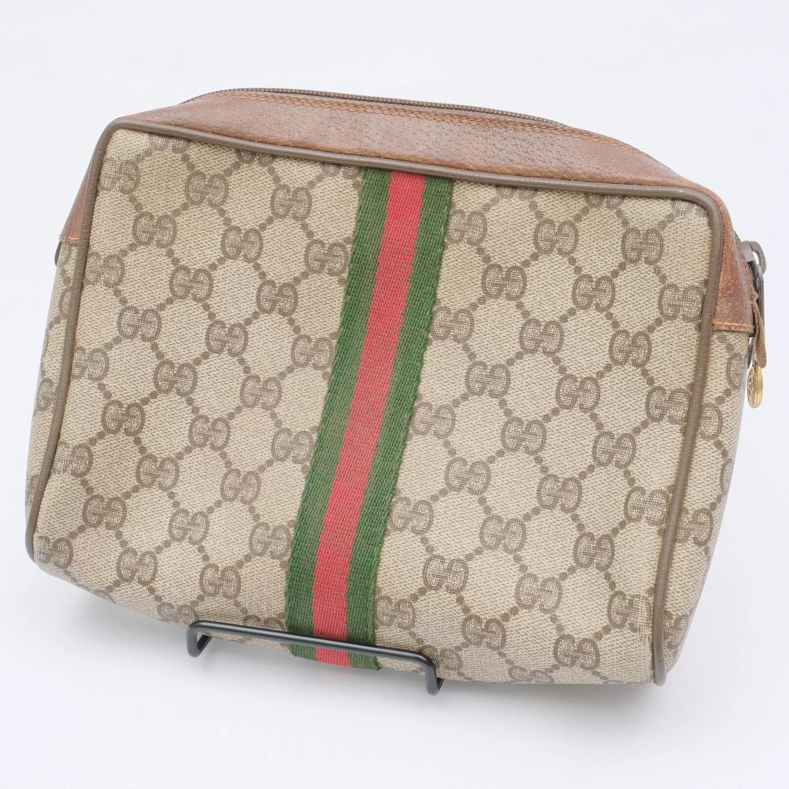 Pochette vintage GUCCI sac à main pochette sac à main GG Sherry Line authentique