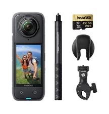 Insta360 X4 Motorcycle Bundle-8K Waterproof 360 Action Camera, 4K Wide-Angle