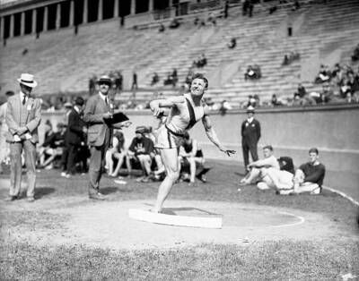 California Wins College Track Field Meet S H Thompson Princeton- 1922 Old Photo