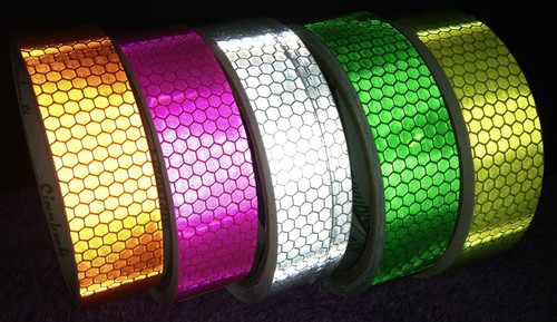 Pink Reflective Tape Hi Vis Visibility Decal Vehicle Motorcycle Fluroscent Peel - Picture 4 of 7