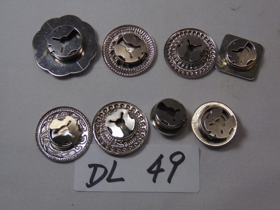 8 Vintage Southwest Style Concho Sun Flower Button Covers Mixed Lot - Image 4 of 4