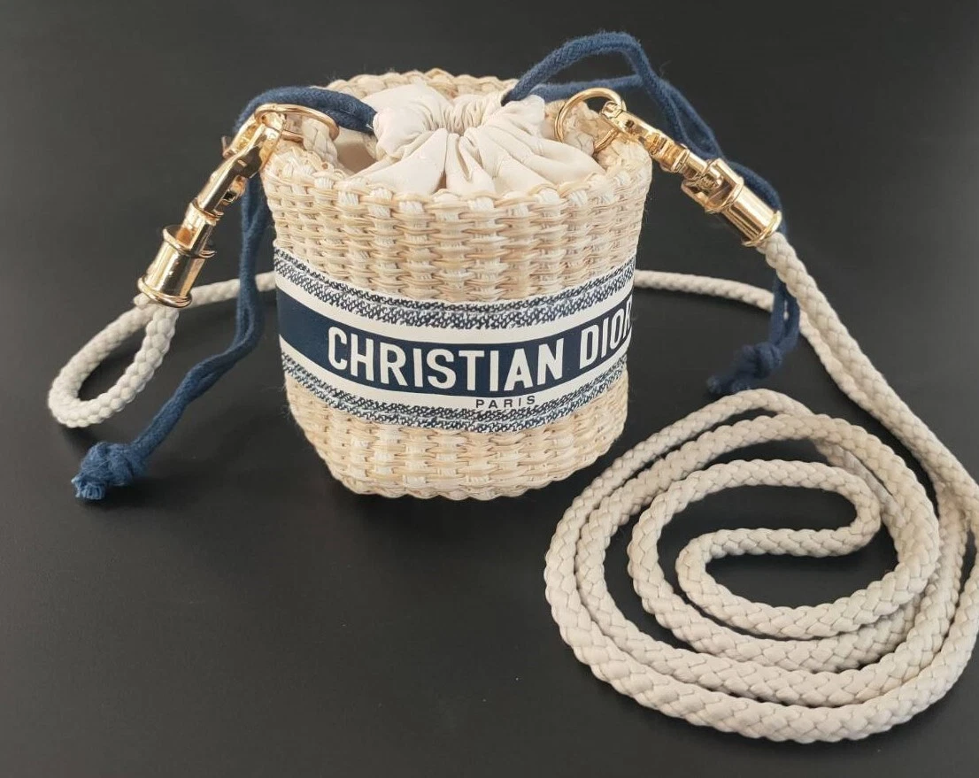Mini bandoulière épaule Christian Dior poche rotin beige nouveauté 