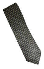 Ermenegildo Zegna 100 Silk Necktie Multicolor Geometric Woven Tie