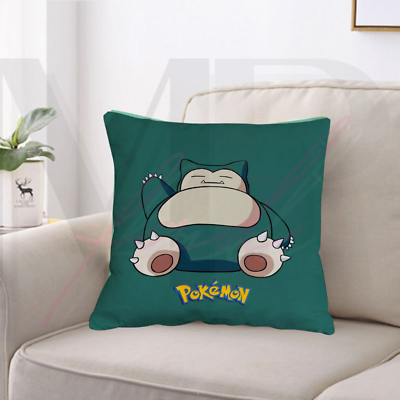 Pokemon PILLOW COVER Large Square Throw Cushions Sofa Couch Chair