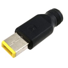 DC Rectangle to 5.5x2.1mm Female Adapter for Lenovo Laptop Power Connector Jack