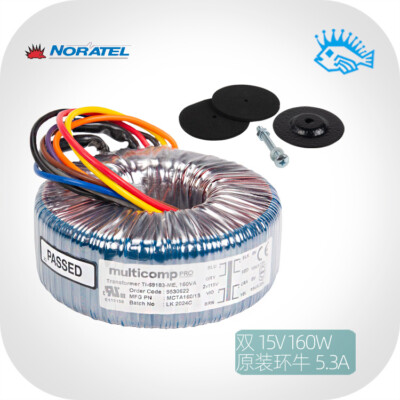 Imported new Noratel 160VA 115/230V 2x15V 160w toroidal transformer