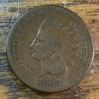 1865 Fancy 5 Indian Cent Nice Original Good CHRC