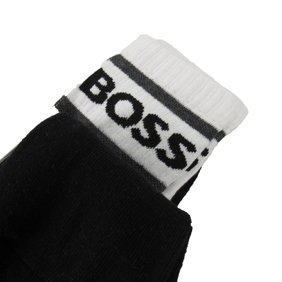 Hugo Boss Men's Socks 3 Pairs Black & White Made in Italy US 7-13 - Image 2 of 4