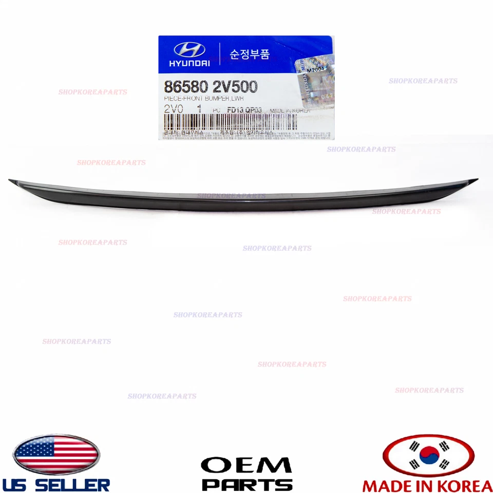 Deflector de parachoques delantero genuino OEM rejilla borde labio inferior 2013-17 Veloster Turbo Foto 3 de 4