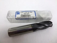 OSG 404-7500-BN11 3/4" Carbide Ball Nose End Mill 4F 1-1/2" LOC 4" OAL NOS DMG*