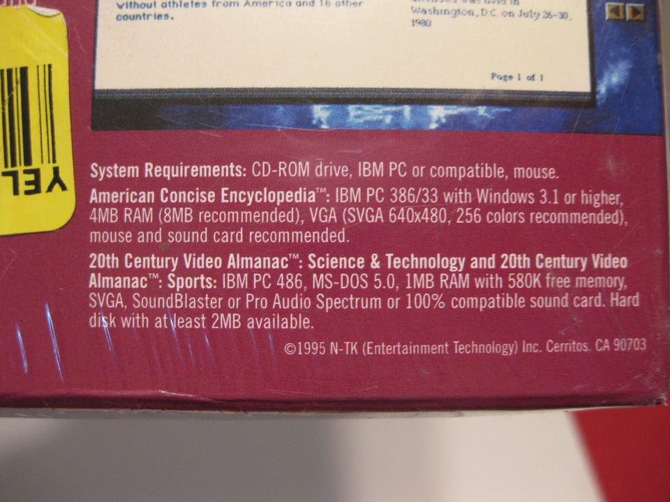 Vintage IBM PC Software Memorex Gold Edition "As Times Go" DOS CDROM 1995 Sealed - Image 4 of 4