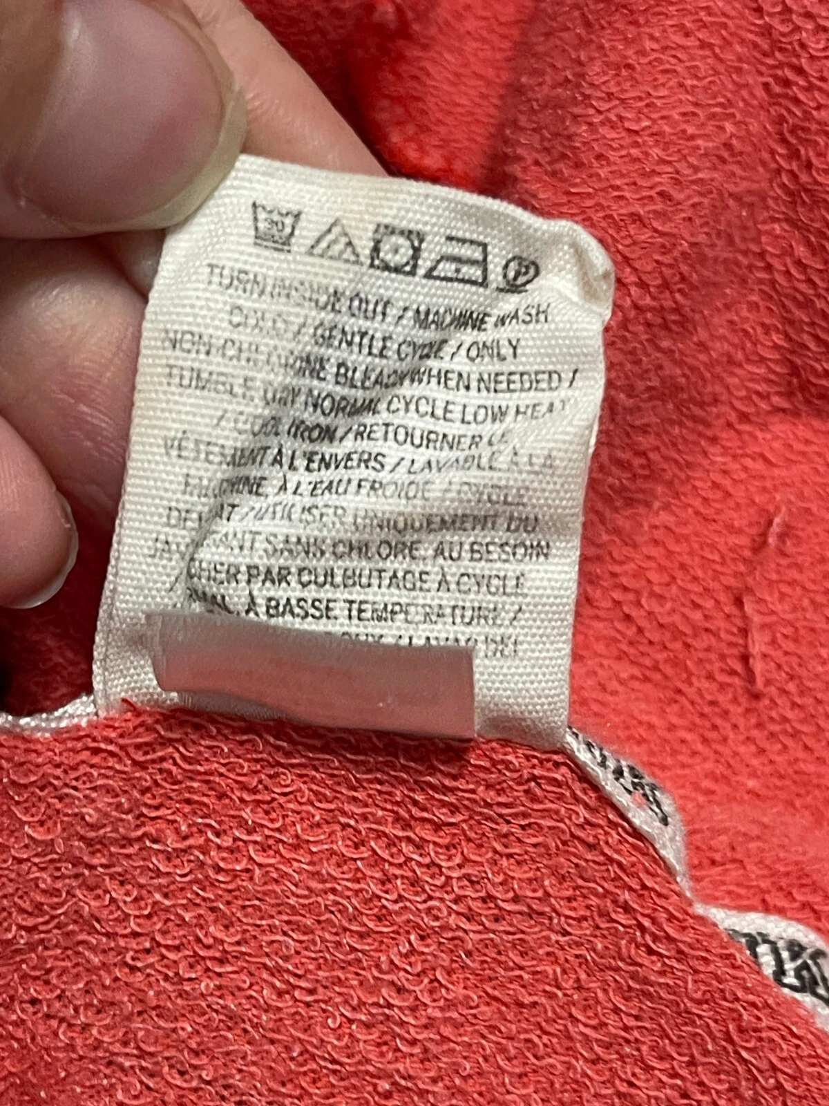 UNDERCOVER Victoria's Secret Felpa con Cappuccio Donna Taglia S Rosso Felpa Pullover