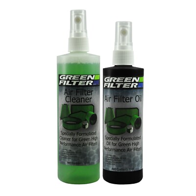 Green Filter for Cleaner and Synthetic Oil Kit; 12oz. Cleaner; 8oz. Oil (Black)