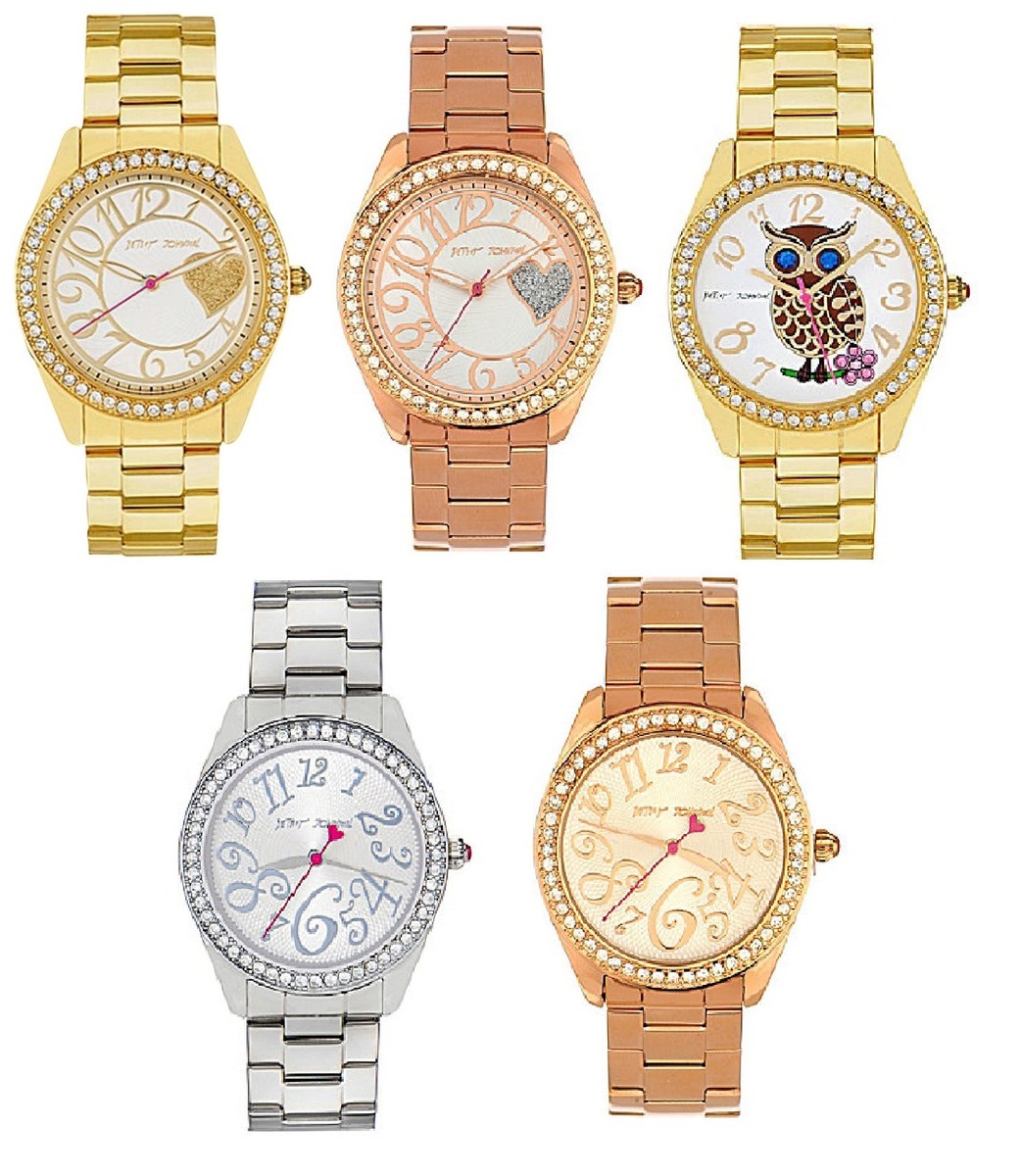 NEW BETSEY JOHNSON ROSE GOLD,SILVER TONE+WHIMSICAL HEART,OWL+