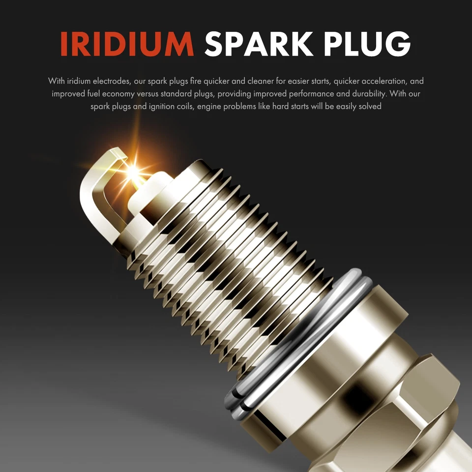 Kit de 5 bobinas de encendido amarillas y 5 bujías de iridio para Volvo XC90 S60 XC70 S80 Foto 2 de 4