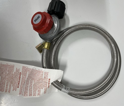 #ad 4 Ft. 0 PSI to 20 PSI High Pressure Propane Regulator and Steel Braided Hose $29.99