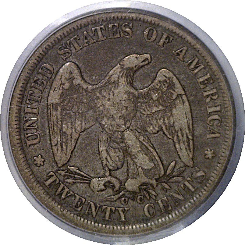1875-CC Twenty Cent Piece  PCGS F-15 - Image 3 of 3
