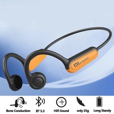Bone Conduction Wireless Sport Headphones Bluetooth Earphone w/ Mic Waterproof