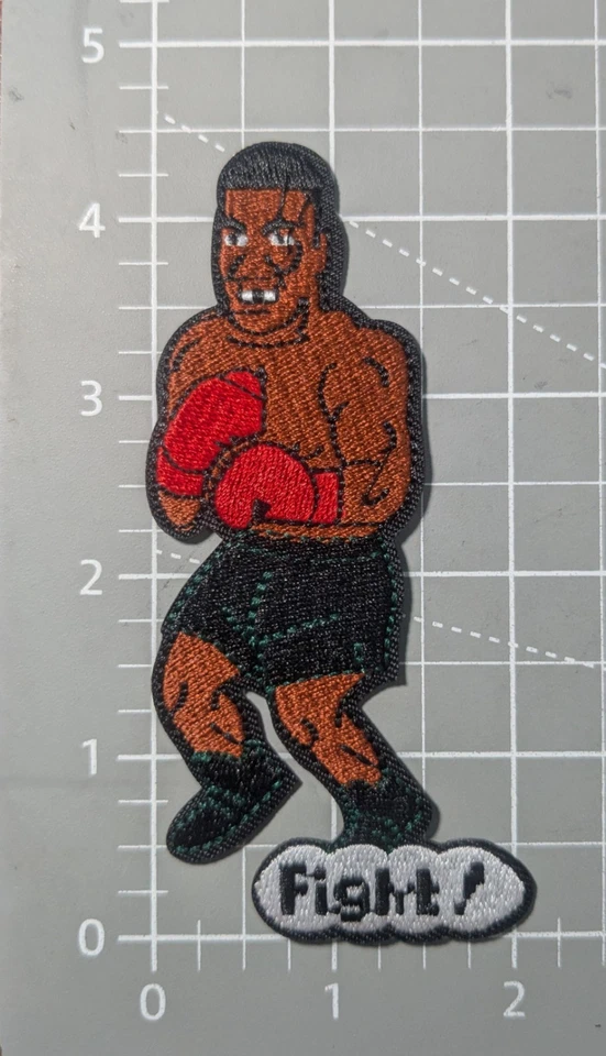 Mike Tyson Patch NES Punch Out Retro Gaming Boxing Embroidered Iron On 4.5x2.25 - Image 2 of 3