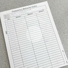 Mrs. D's Corner Frequency Behavior Data Notepad 50 Sheets