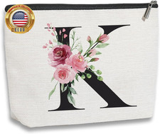 Initial Makeup Bag, Personalized Gifts for Women, Bridesmaid Gifts, Birthday Gif