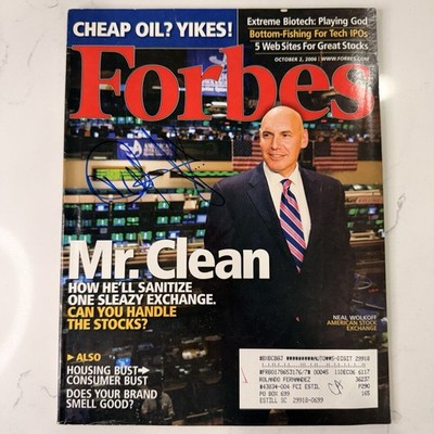 Forbes October 2 2006 Mr Clean Neal Wolkoff American Stock Exchange Magazine