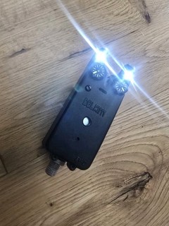 Delkim EV D bite alarm white led carp fishing tackle setup