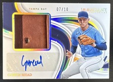 2023 Immaculate Curtis Mead Jumbo Fielding Glove Holo Gold Auto RC Rookie #/10
