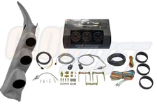 GlowShift B7 Boost EGT Trans Temp Gauges + Gray Pod for 00-06 GMC Sierra Duramax