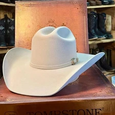 Texana Tombstone 50X Beaver Fur Felt Western Cowboy Hat Roper Style-Silverbelly
