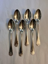 Lot 6 Swedish Silverplate Demitasse Coffee Spoons Lindell PRIMA NS Sweden Mono