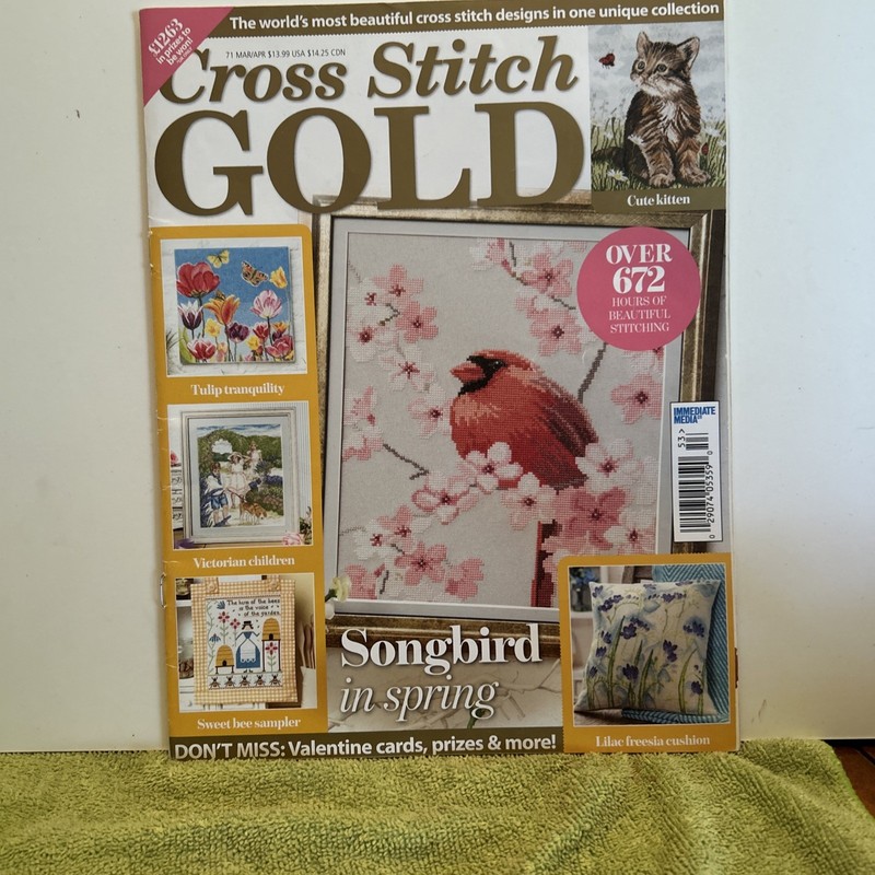 CROSS STITCH GOLD UK MAGAZINE MARCH/APRIL 2019.